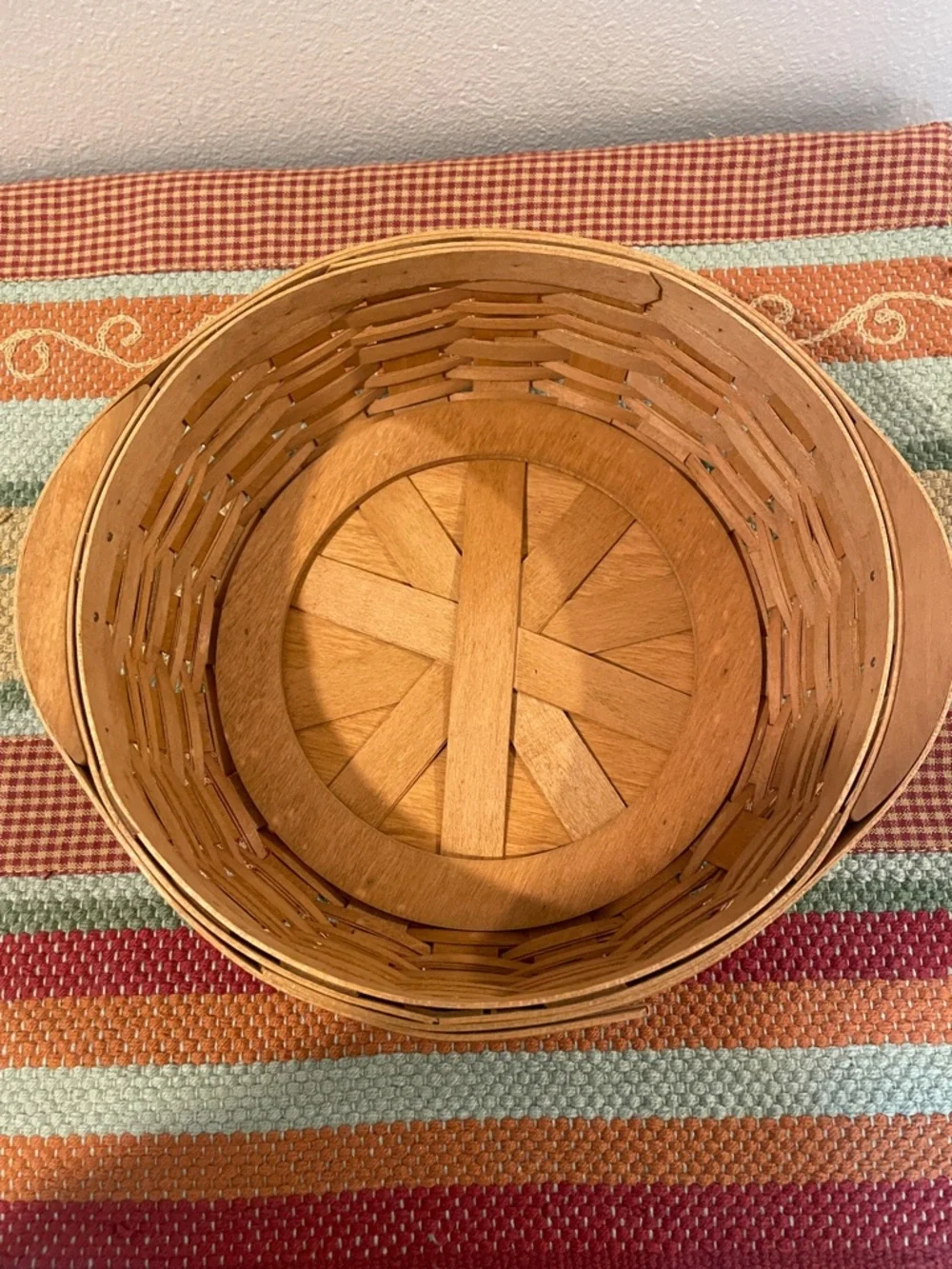 Longaberger Woven Basket | 2004 Signed MKD | With Plastic Liner | Made in USA